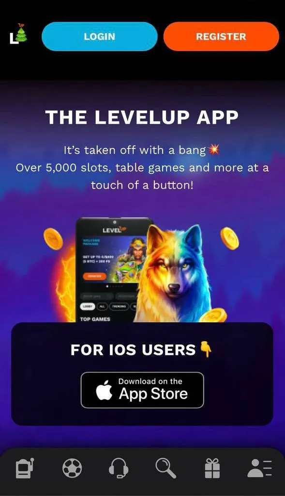 LevelUp Casino App screenshot