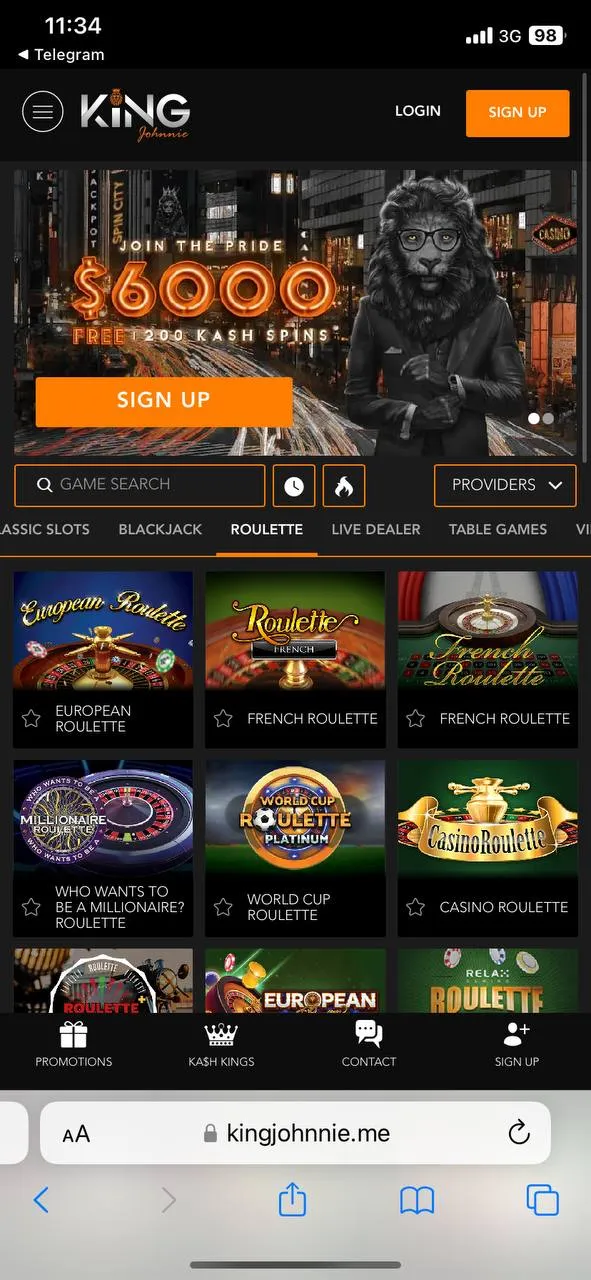 King Johnnie phone screenshot 1