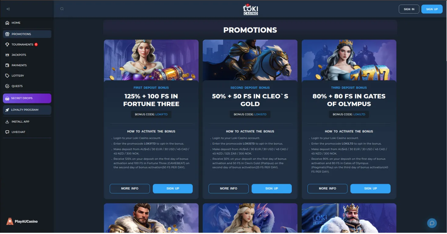 Loki Casino Promotions