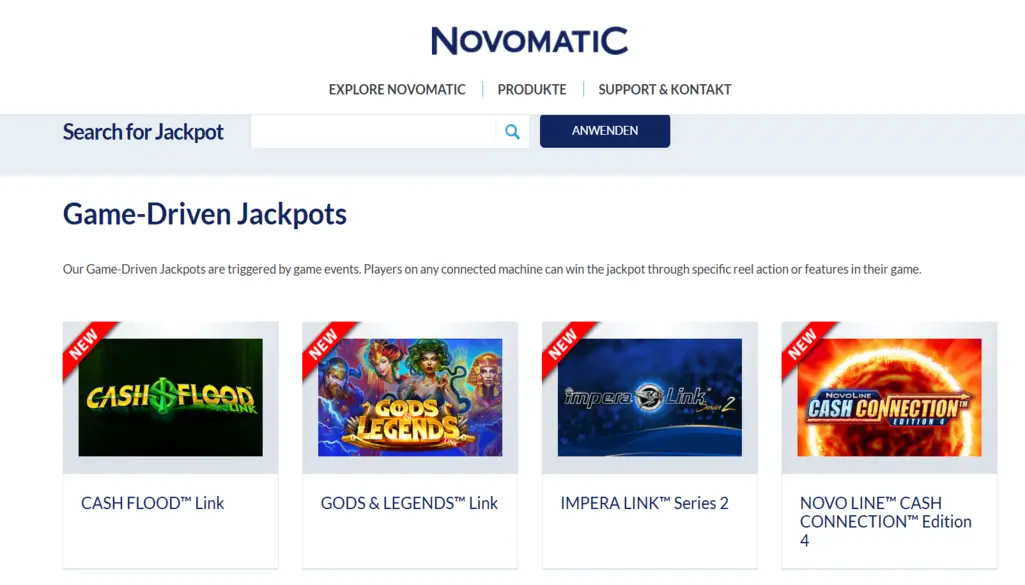 Novomatic Jackpot Slots
