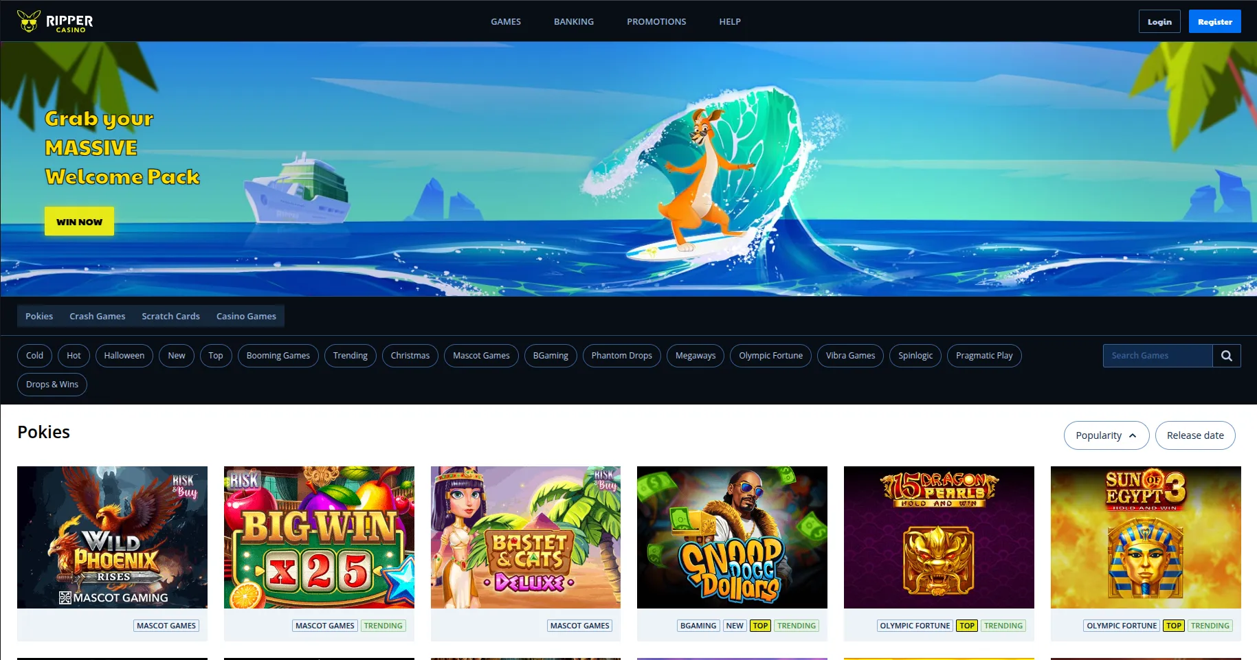 Ripper Casino Screenshot 1