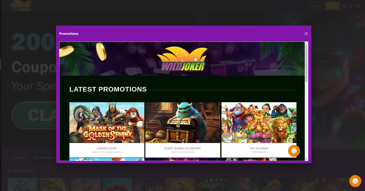 Wild Joker casino Screenshot 4