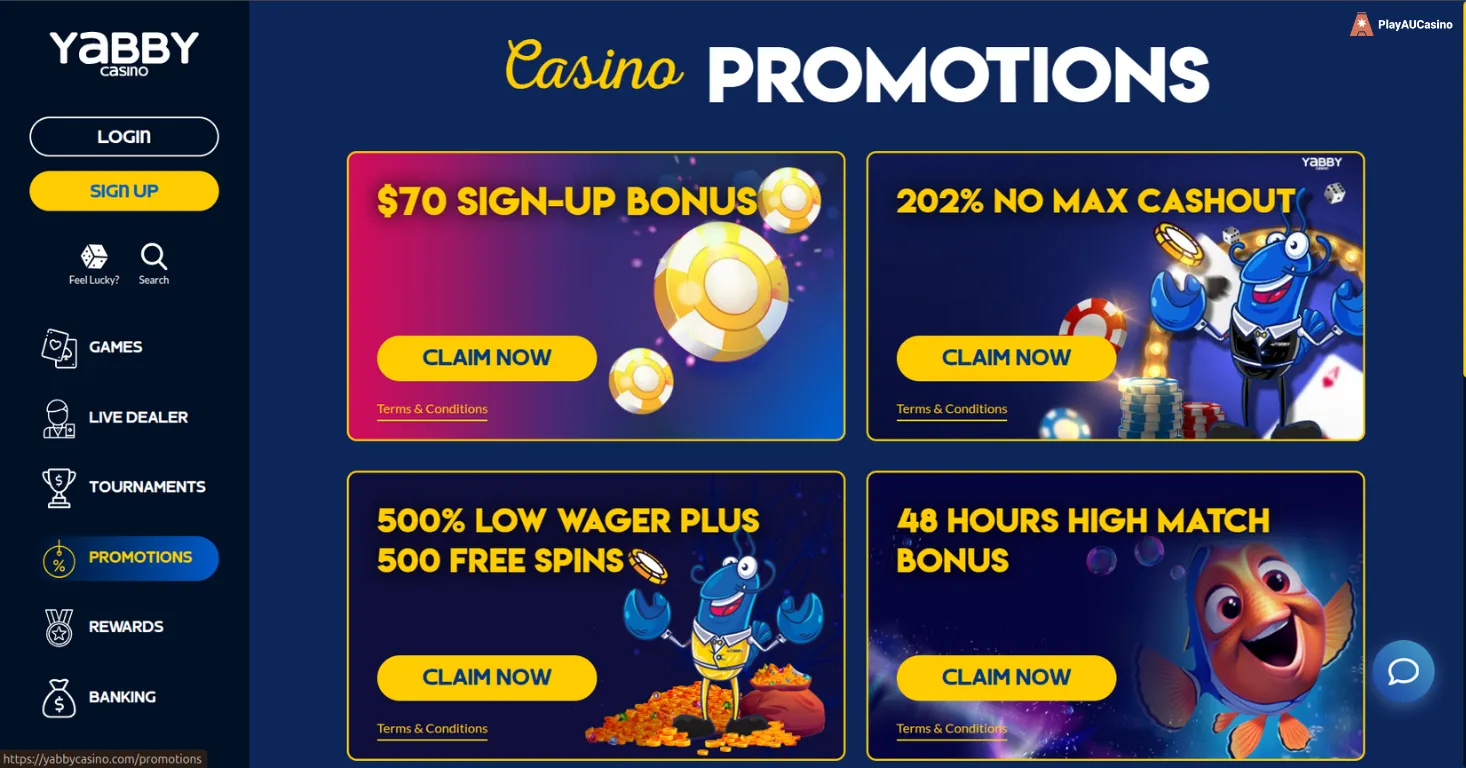 Yabby Casino Promotions