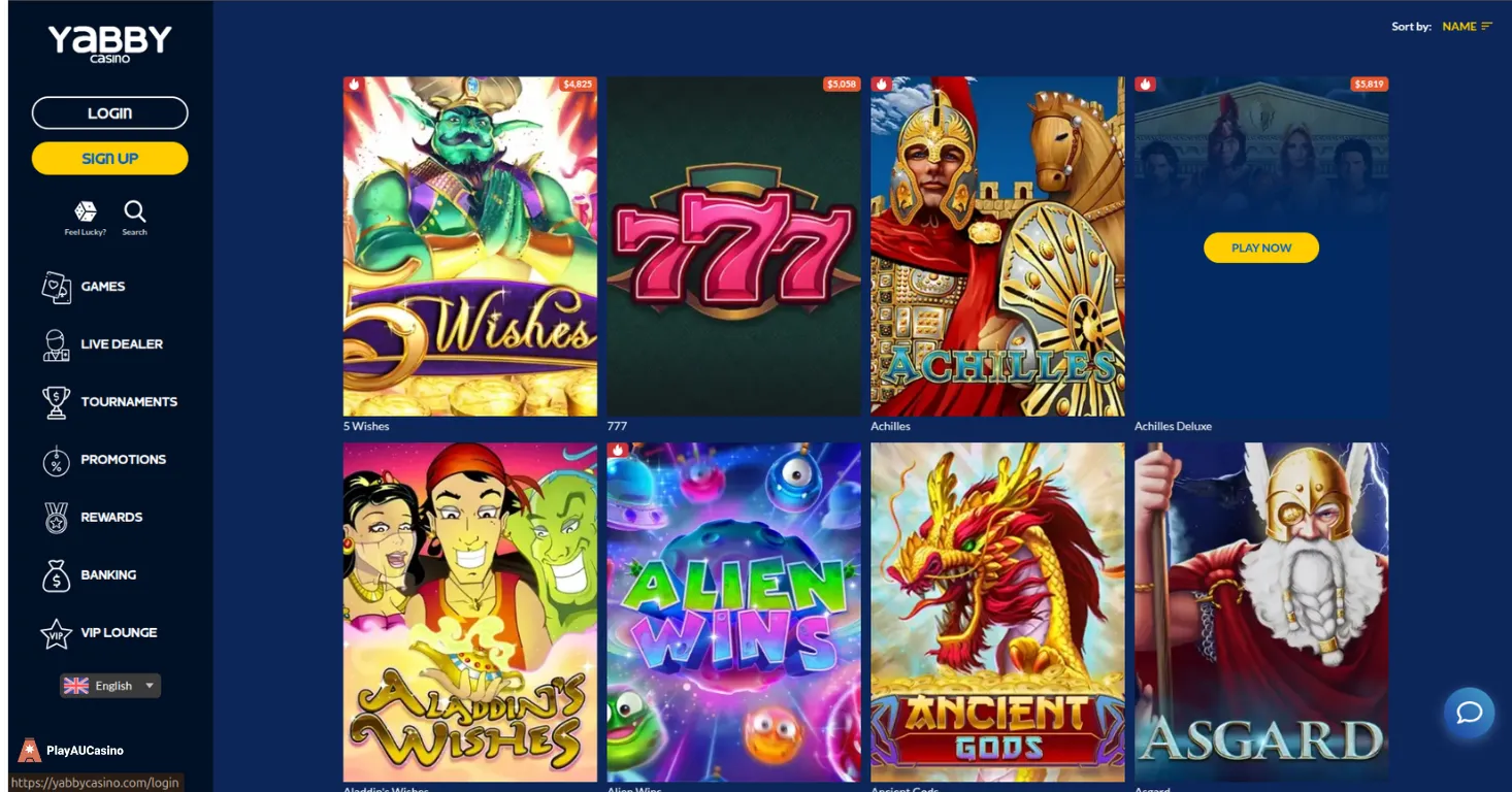 Yabby Casino Slots