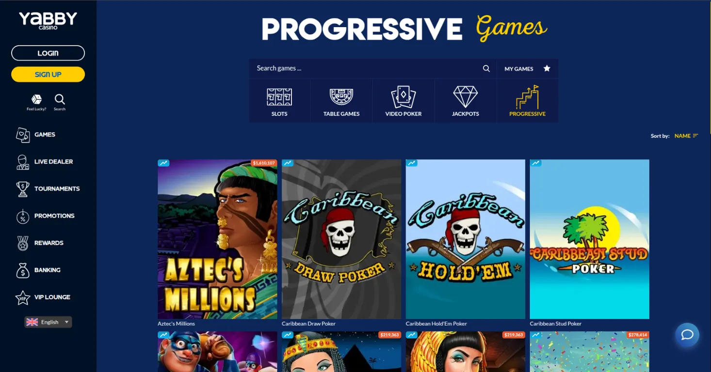 Yabby casino Screenshot 4