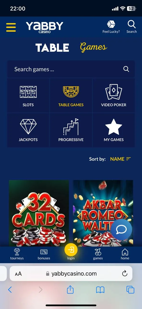 Mobile Yabby Casino Screenshot 2