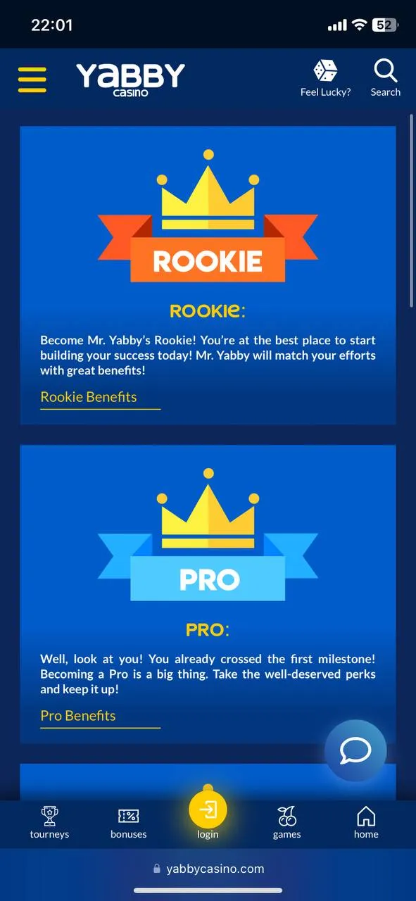 Mobile Yabby Casino Screenshot 5