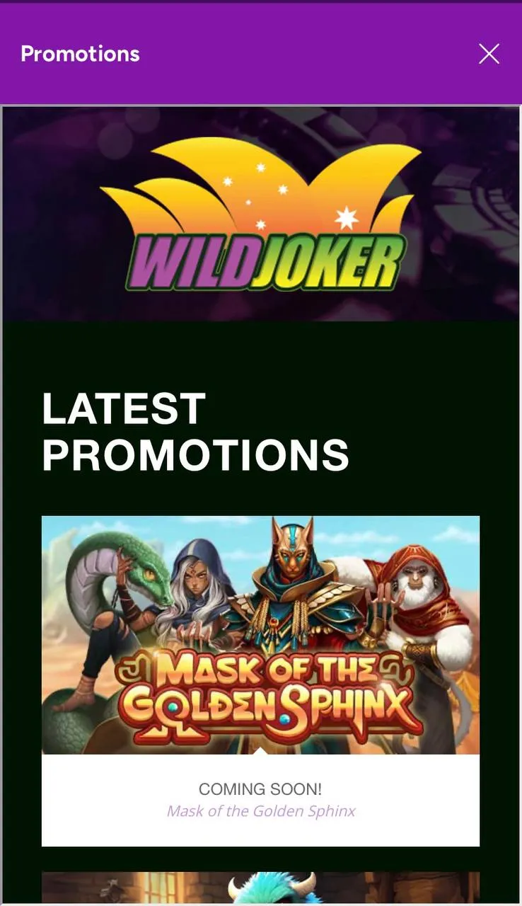 Wild Joker Mobile Casino Screenshot 4
