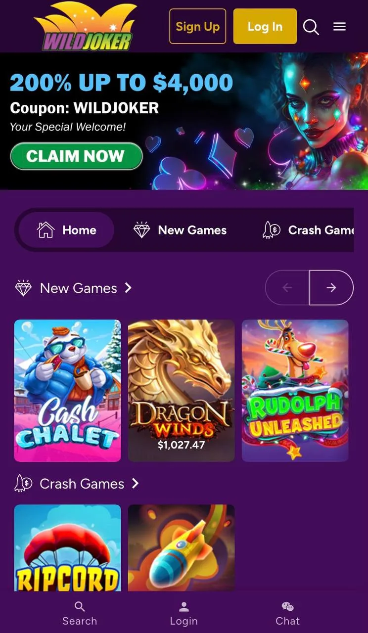 Wild Joker Mobile Casino Screenshot 5