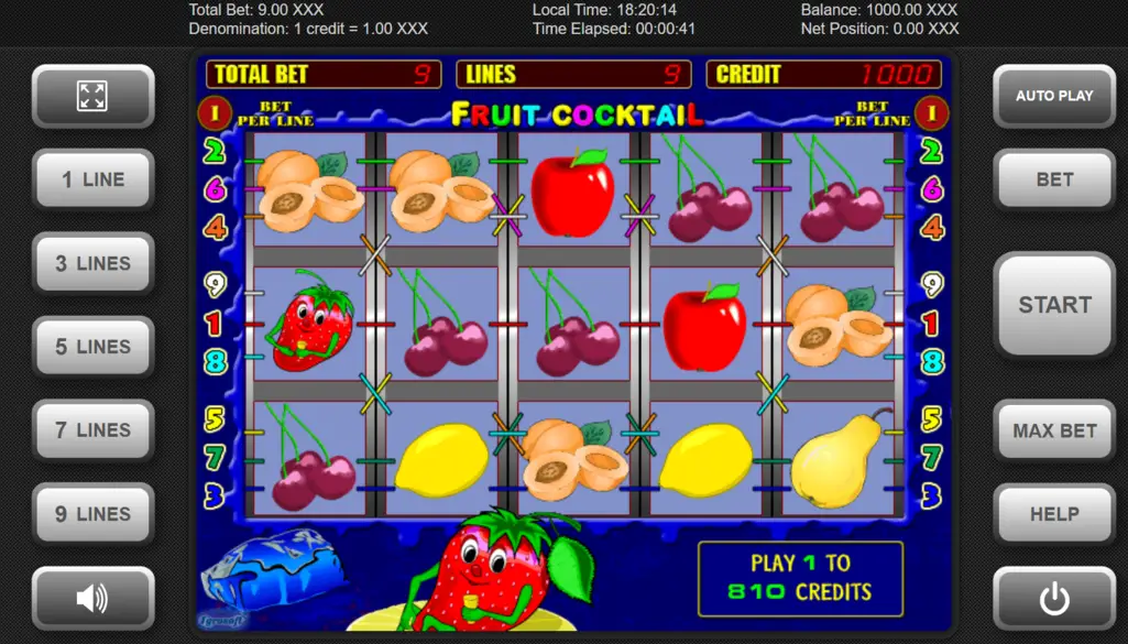 Fruit Cocktail Slot Play