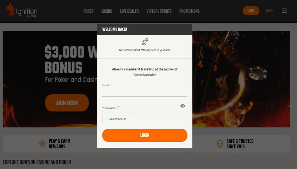 Ignition Casino Login