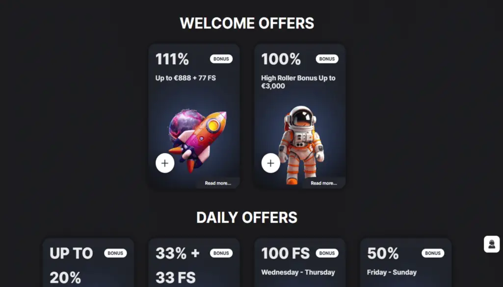 RocketWin Casino Bonuses