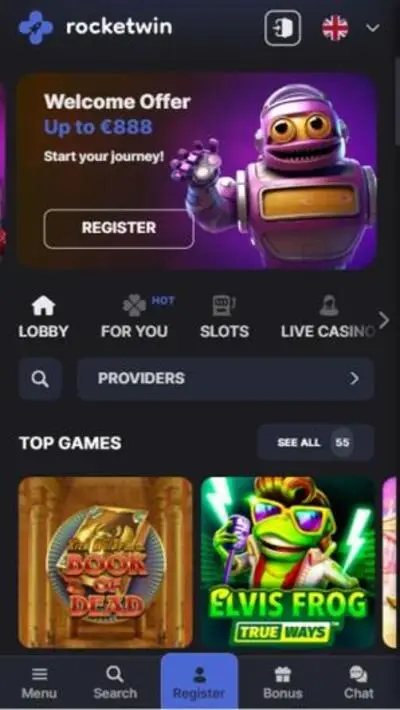 RocketWin Casino Site App