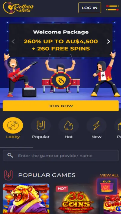 Rolling Slots Casino Mobile