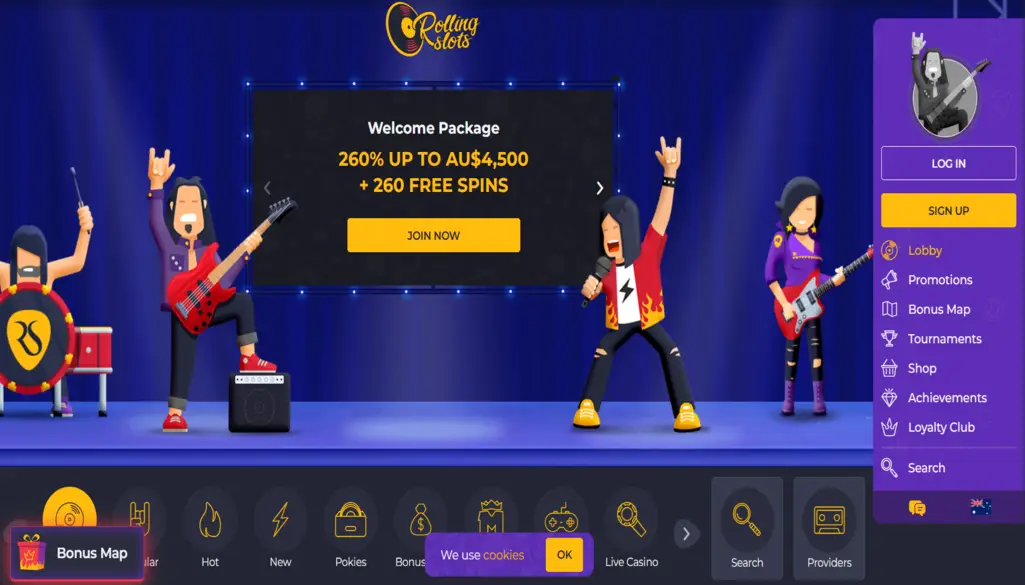 Rolling Slots Casino Site