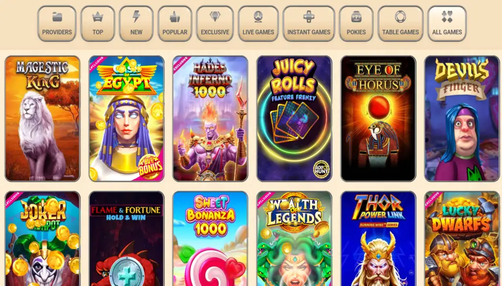 Vegasino Casino Games