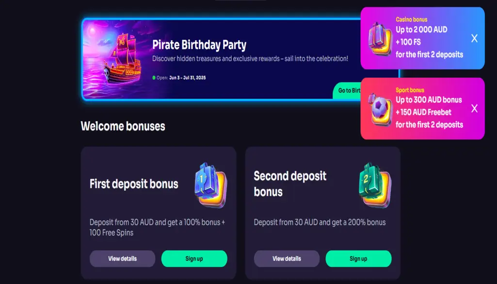 WinSpirit Casino Bonuses