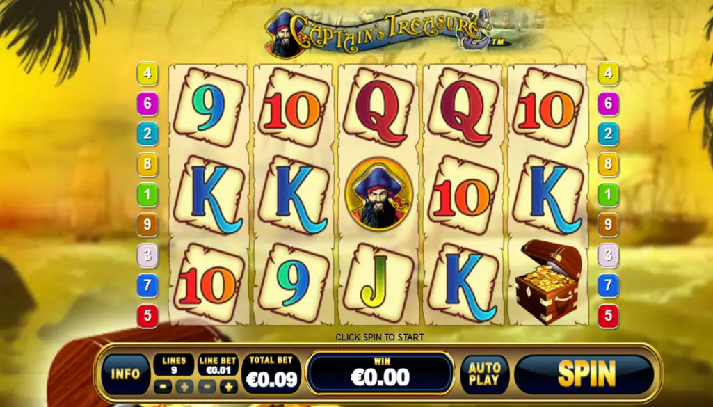 Captain's Treasure Pokie Play