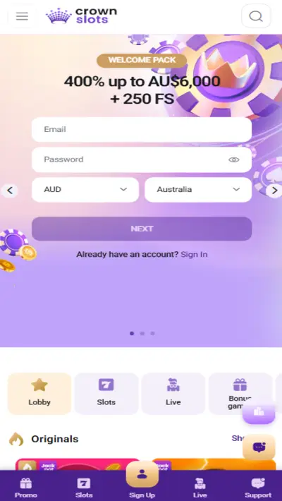 CrownSlots Casino App