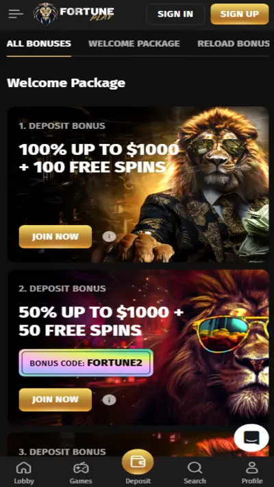 Fortune Play Bonuses App