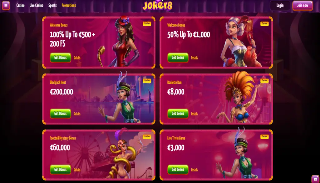 Joker8 Casino Bonuses