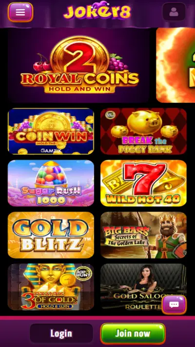 Joker8 Casino Games App