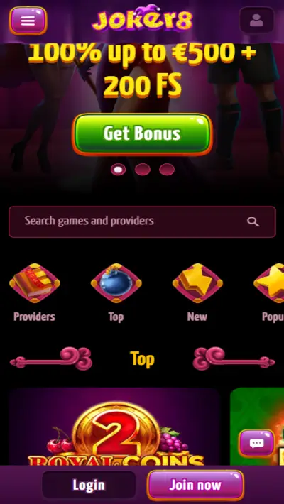 Joker8 Site App