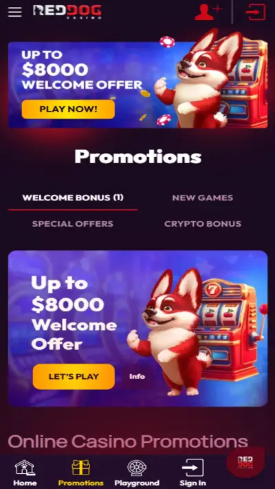 Red Dog Bonuses App