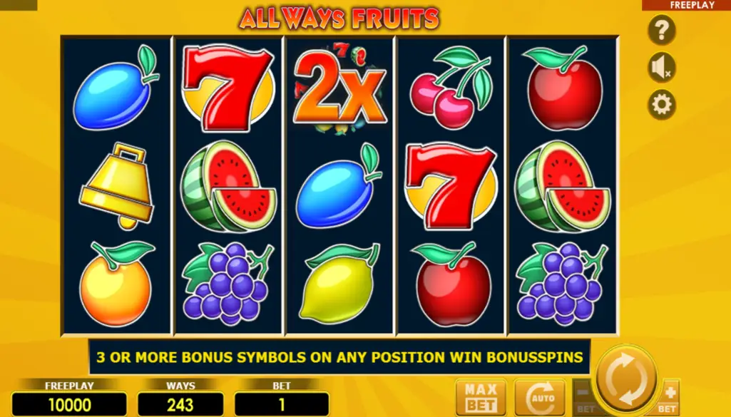 All Ways Fruit Pokie Play