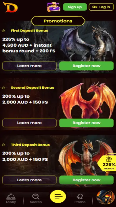 DragonSlots Promotions App