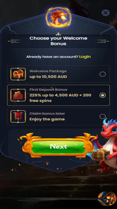 DragonSlots Register App