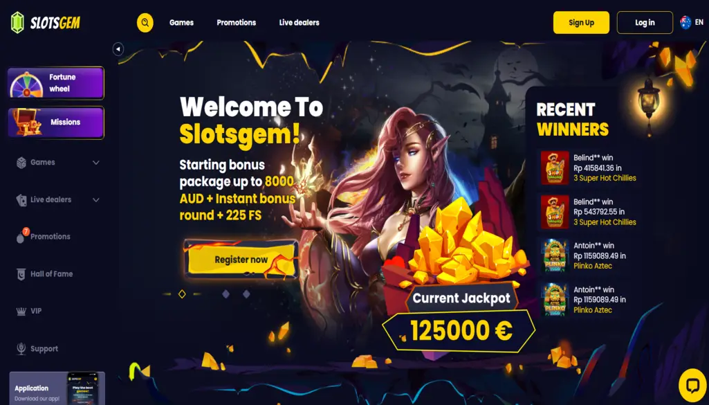 SlotsGem Casino Site