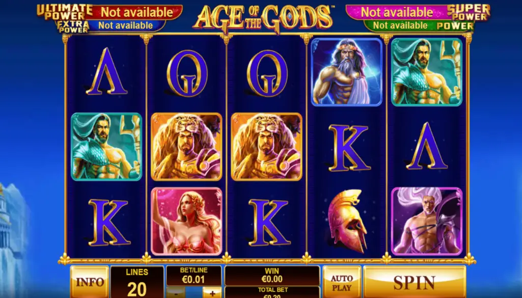 Age of the Gods Pokie Play
