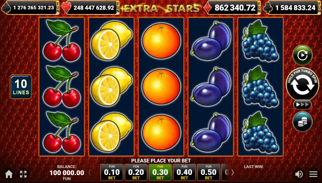 Extra Stars Pokie Play