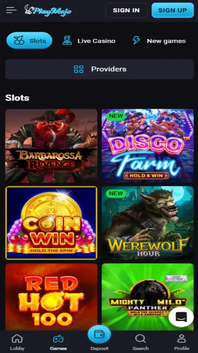 PlayMojo Games Mobile