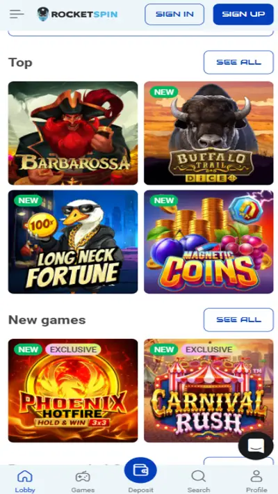 Rocket Spin Games Mobile