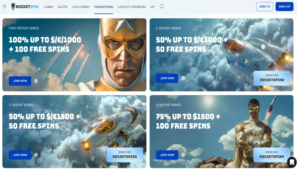 Rocket Spin Promotions