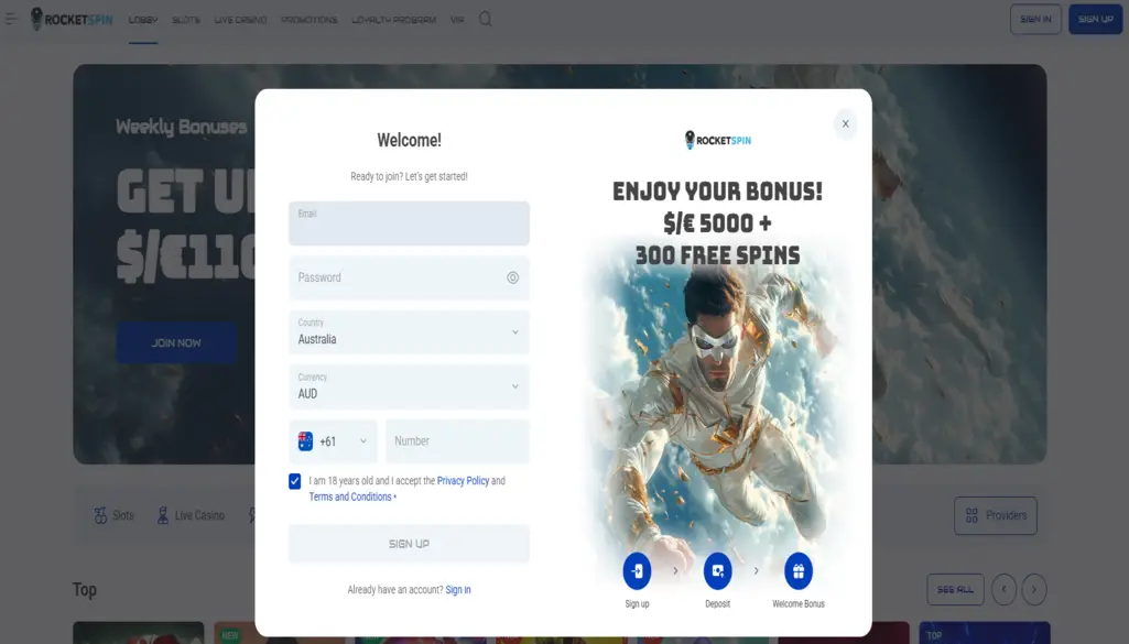 Rocket Spin Register