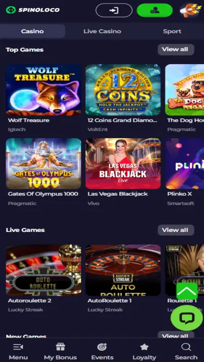 Spinoloco Games Mobile