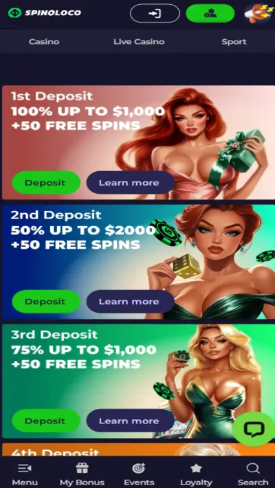 Spinoloco Promotions Mobile